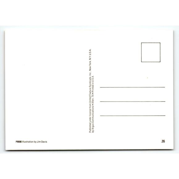 Garfield I Lodge A Complaint Postcard Signed Jim Davis Comic Cat 1978 Unused - Picture 2 of 2